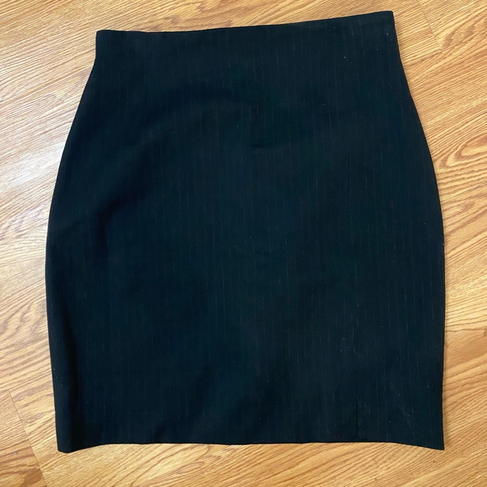 Pinstripe pencil skirt